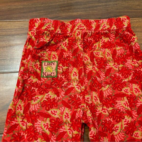 Lion King Vintage Disney Store red/pink jungle pattern pants - Picture 2 of 6